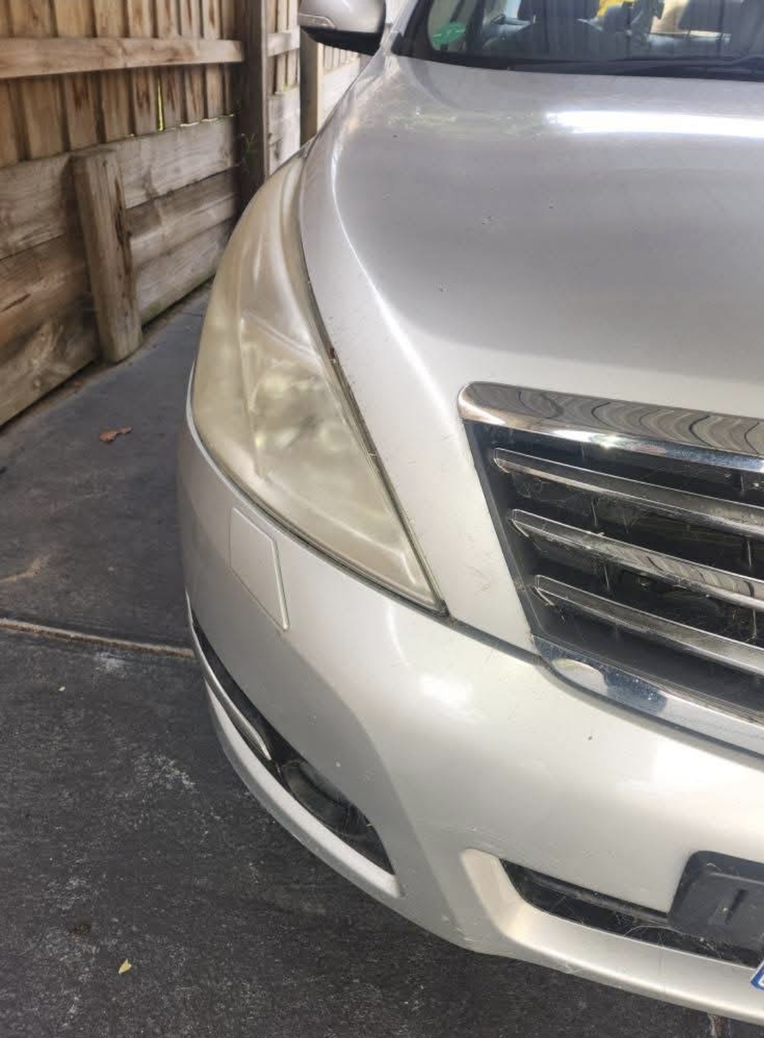 Before Headlight Restoration